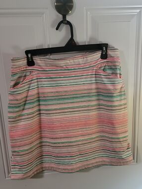 Ruby Rd. Pastel Striped Skort with Pockets